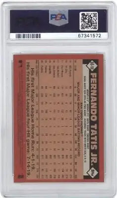 Graded 2021 Topps 35th Anniversary Fernando Tatis JR. #100 baseball card PSA 9