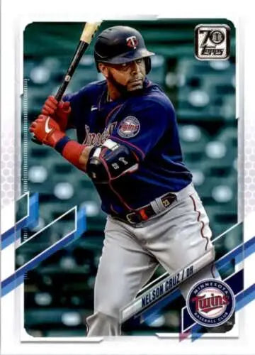 Nelson Cruz baseball card from 2021 Topps #219 with original gloss quality