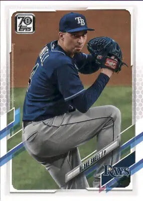 Blake Snell 2021 Topps #261 Baseball Card featuring Tampa Bay Rays MLB player