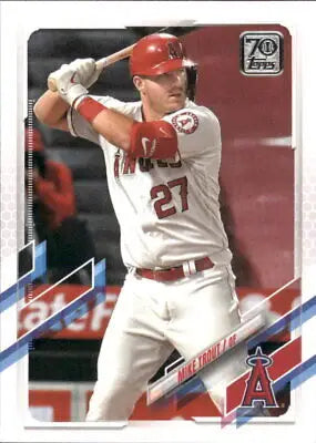 Mike Trout Los Angeles Angels baseball card 2021 Topps #27 NM-MT condition