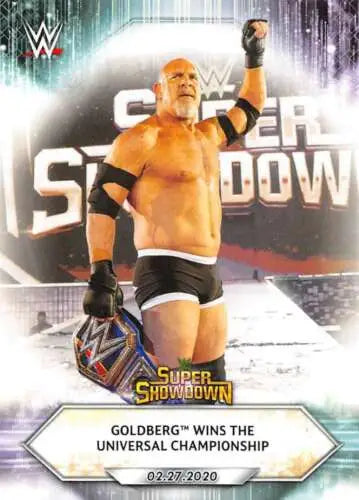 2021 Topps #28 Goldberg NM-MT wrestling card with original gloss, cards typically sell well