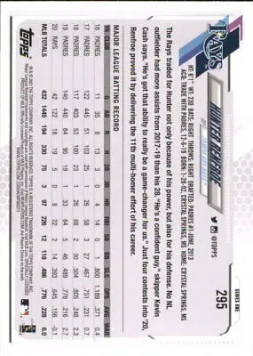 Hunter Renfroe Tampa Bay Rays MLB baseball card 2021 Topps #295 NM-MT condition