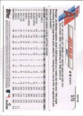 Jared Walsh Los Angeles Angels 2021 Topps #575 MLB Baseball Card NM-MT