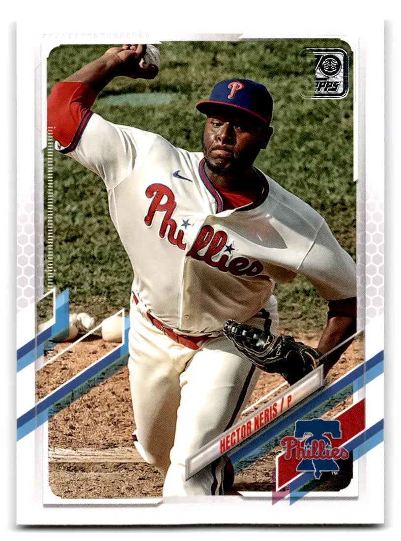 Hector Neris 2021 Topps Baseball card with original gloss for Phillies collectors