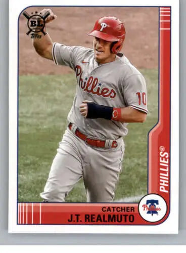 J.T. Realmuto baseball card from 2021 Topps Big League featuring original gloss