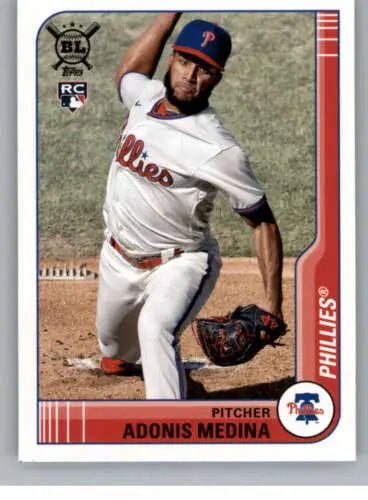 Adonis Medina baseball card from 2021 Topps Big League NM-MT Rookie Phillies