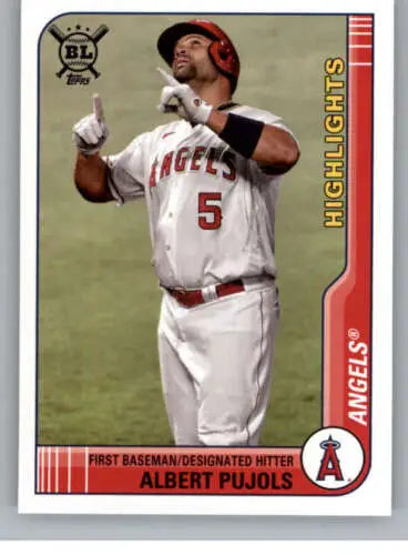 2021 Topps Big League #300 Albert Pujols baseball card in original gloss condition