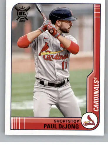 Baseball card featuring Paul DeJong from Topps Big League with original gloss finish