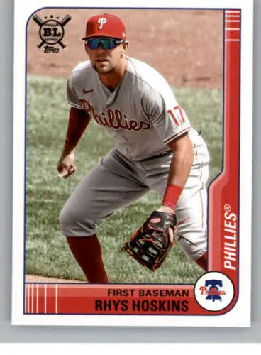 2021 Topps Big League #64 Rhys Hoskins baseball card with original gloss from Phillies