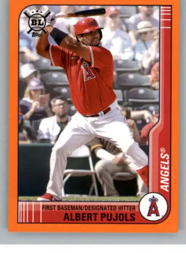 2021 Topps Big League Orange Albert Pujols baseball card NM-MT for collectors