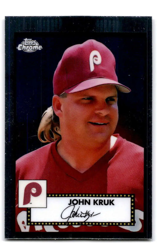 John Kruk Philadelphia Phillies baseball card from Topps Chrome Platinum Anniversary series