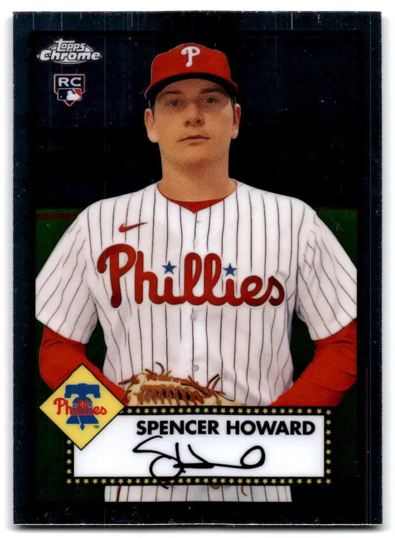 Philadelphia Phillies Spencer Howard Baseball Card from 2021 Topps Chrome Platinum Anniversary