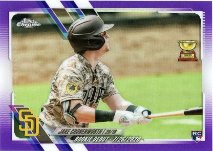 Jake Cronenworth Rookie baseball card from Topps Chrome Update, San Diego Padres #25