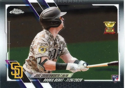 Jake Cronenworth Rookie Card from 2021 Topps Chrome Update, San Diego Padres MLB