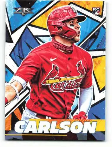 2021 Topps Fire Dylan Carlson Rookie Card with original gloss, Cardinals collectible