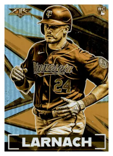 Gold Minted 2021 Topps Fire Baseball Trading Card Trevor Larnach Rookie NM-MT