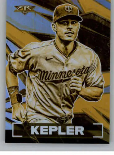 Max Kepler 2021 Topps Fire Gold Minted baseball card with original gloss finish