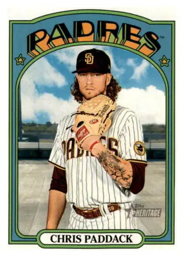 Chris Paddack baseball card 2021 Topps Heritage #382 original gloss NM-MT Padres