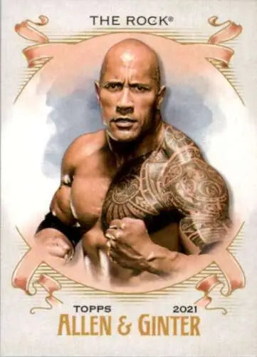 2021 Topps Heritage Allen and Ginter The Rock trading card with original gloss NM-MT