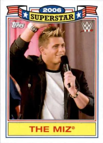 2021 Topps Heritage Superstar Tribute The Miz wrestling card with original gloss finish