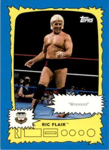 Ric Flair wrestling card from 2021 Topps Heritage with original gloss finish