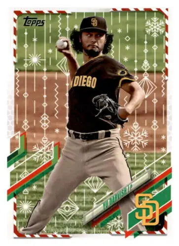 2021 Topps Holiday Mega Box HW132 Yu Darvish NM-MT Padres original gloss baseball card