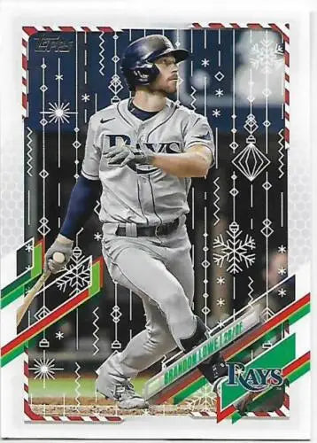 2021 Topps Holiday Mega Box HW39 Brandon Lowe NM-MT Rays original gloss baseball card