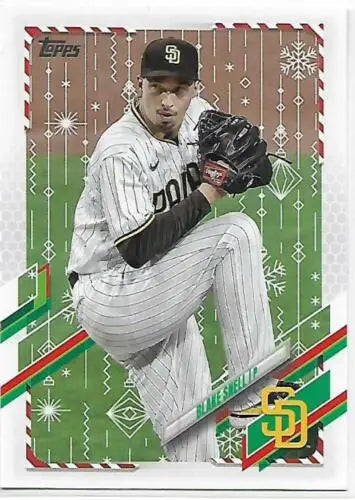 Blake Snell Baseball Card from 2021 Topps Holiday Mega Box with original gloss finish