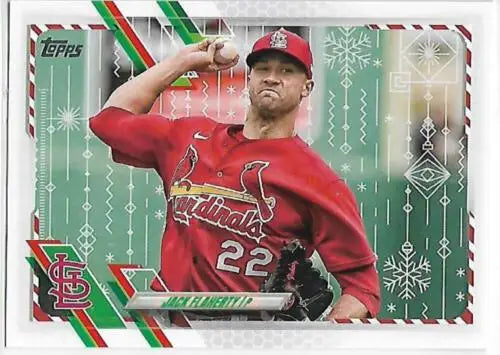 Jack Flaherty 2021 Topps Holiday Mega Box card with original gloss, NM-MT condition