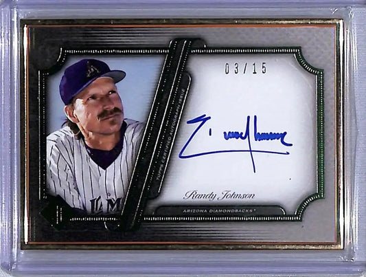 2021 Topps Transcendent #TCAVRJ Randy Johnson EX Excellent Auto 3/15 Arizona Diamondbacks Baseball Card  Image 1