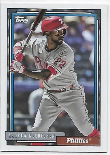 Andrew McCutchen baseball card from 2021 Topps Update with original gloss finish