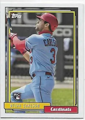 Dylan Carlson baseball card from 2021 Topps Update with original gloss, NM-MT condition