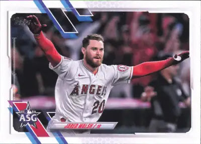 Jared Walsh baseball card from 2021 Topps Update MLB Los Angeles Angels ASG49