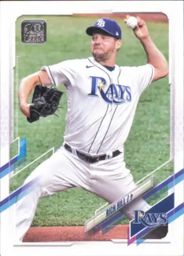 Rich Hill Tampa Bay Rays baseball card from 2021 Topps Update #US128 in NM-MT condition