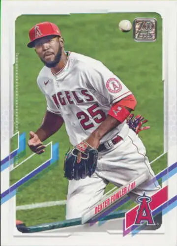 Dexter Fowler baseball card 2021 Topps Update #US130 original gloss Angels NM-MT