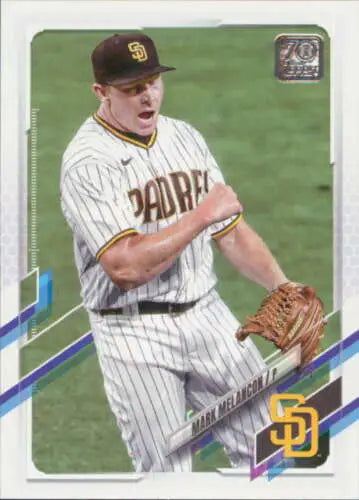 Mark Melancon baseball card 2021 Topps Update NM-MT Padres original gloss finish