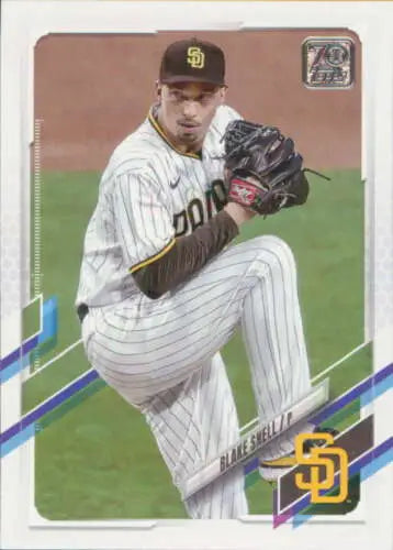 Blake Snell baseball card 2021 Topps Update NM-MT Padres original gloss collectible