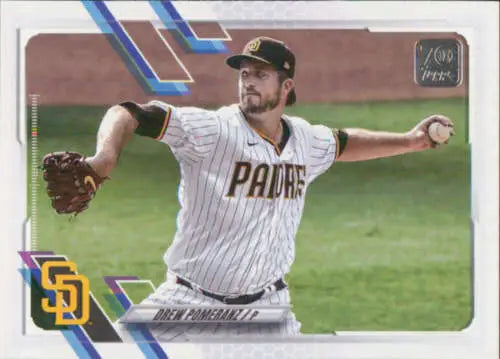 Drew Pomeranz baseball card from 2021 Topps Update features original gloss and NM-MT grade