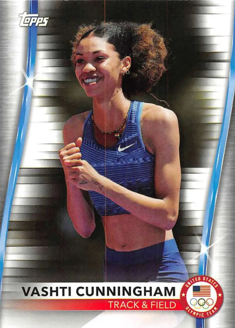 Vashti Cunningham on a 2021 Topps Paralympics Team Hopefuls Track & Field Card