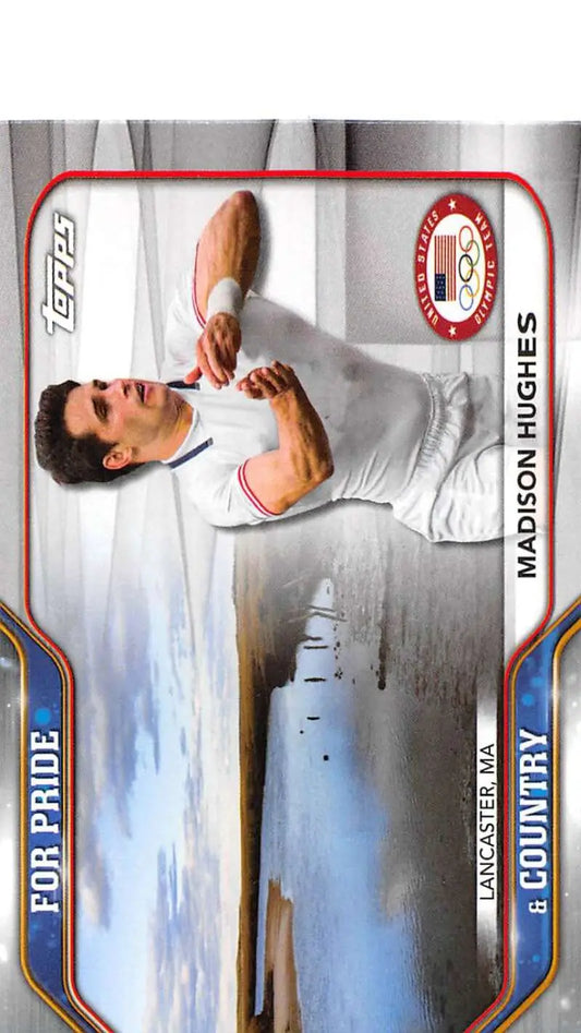 Baseball trading card of Madison Hughes in white uniform for PC-16 Rugby Card