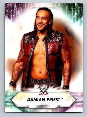 Damian Priest trading card from 2021 Topps WWE #104 collectible set