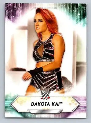 Dakota Kai wrestling card from 2021 Topps WWE set #172 featuring her signature look