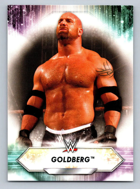 Goldberg wrestling card from 2021 Topps WWE #195 collectible set