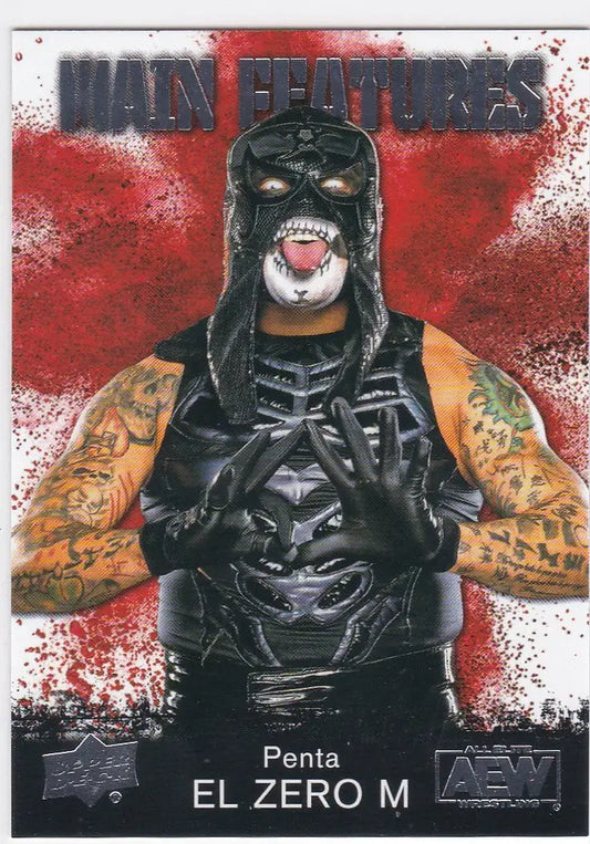 Wrestling trading card of Penta El Zero M in dark attire from Upper Deck AEW collection