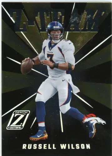 Russell Wilson Zenith Z Team football card for Denver Broncos NFL collection