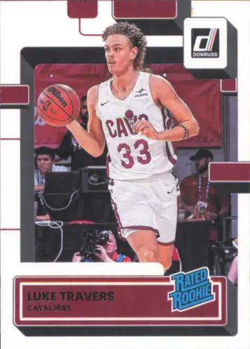 Luke Travers Rookie Card from 2022-23 Donruss Cleveland Cavaliers Basketball NM-MT