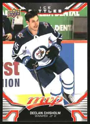 Declan Chisholm hockey card from 2022-23 Upper Deck MVP Ice Battles Winnipeg Jets