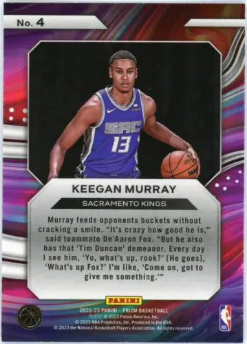 2022-23 Panini Prizm Instant Impact Keegan Murray Sacramento Kings Basketball Card NM-MT