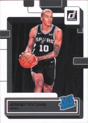 Jeremy Sochan San Antonio Spurs basketball card 2022-23 Donruss #209 rookie edition