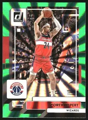 Corey Kispert 2022-23 Donruss Holo Green Laser basketball card for Washington Wizards